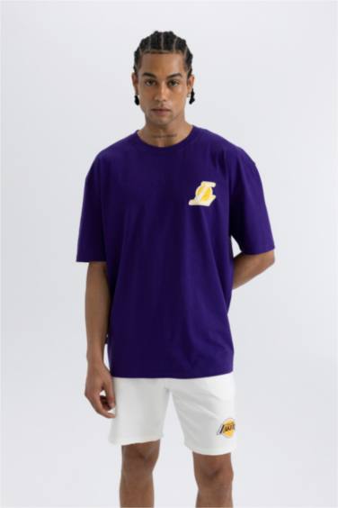 DeFactoFit NBA Los Angeles Lakers Oversize Fit T-Shirt