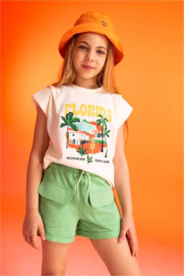 Short Tissu Sweat Fin