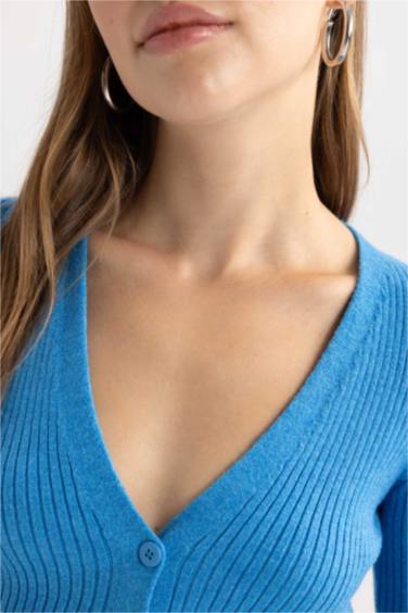 Regular Fit V-Neck Knitwear Cardigan