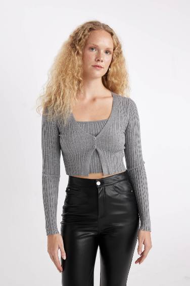 Regular Fit V-Neck Knitwear Cardigan