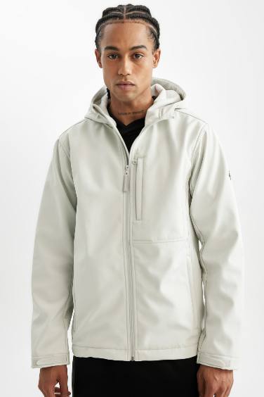 DeFactoFit Waterproof Regular Fit Hooded Softshell Jacket