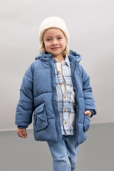 Baby Boy Waterproof Fleece Lined Puffer Jacket