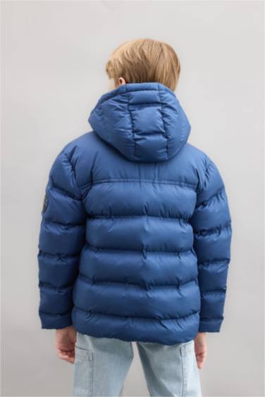 Su Geçirmez Kapüşonlu Mont Erkek Çocuk