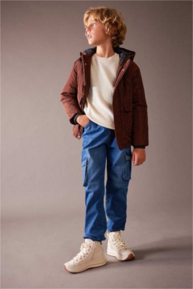 جاكيت بامب اولادي طارد للماء بكابيشون