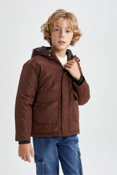 جاكيت بامب اولادي طارد للماء بكابيشون