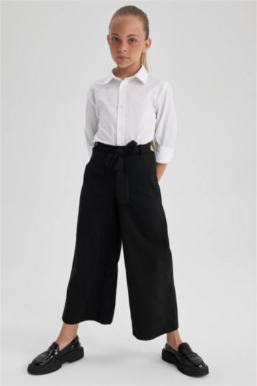 بنطلون بناتي وايد ليج