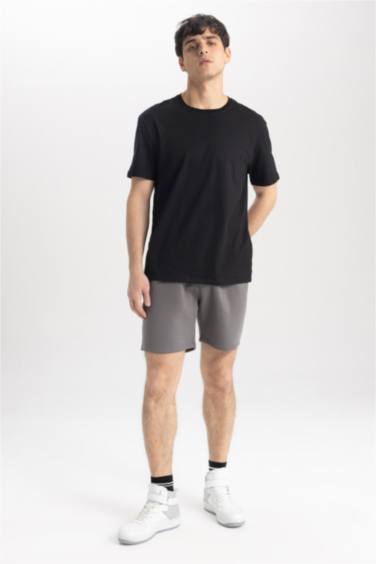 Regular Fit Thin Sweatshirt Fabric Shorts