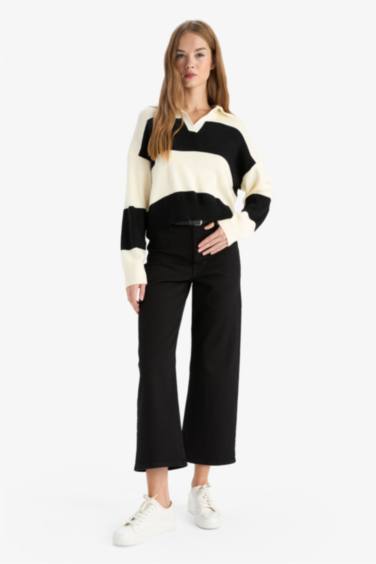 بلوفر قصة عادية بياقة بولو