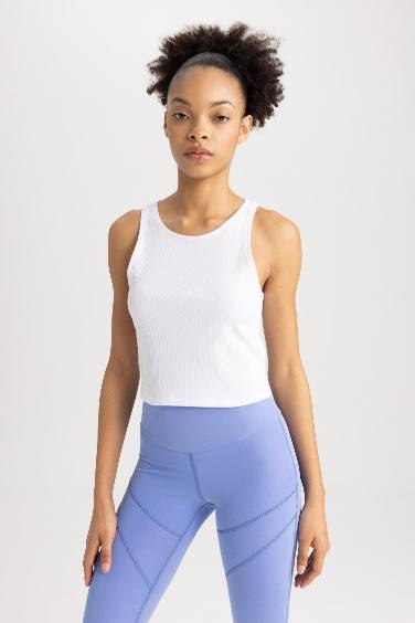 DeFactoFit Crew Neck Sports Cotton Tank Top