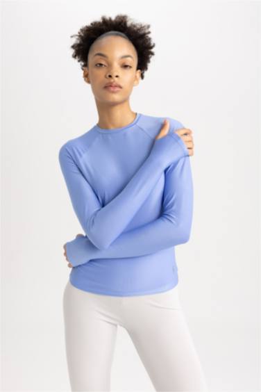 Defacto Fit Standard Fit Crew Neck Sportsman Long Sleeve T-Shirt