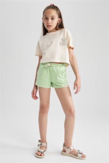 Girl Combed Cotton Shorts