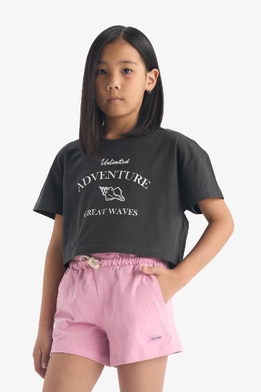 شورت بناتي خفيف بخصر مطاطي