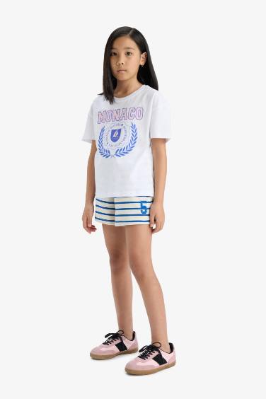 Girl Thin Sweatshirt Fabric Shorts