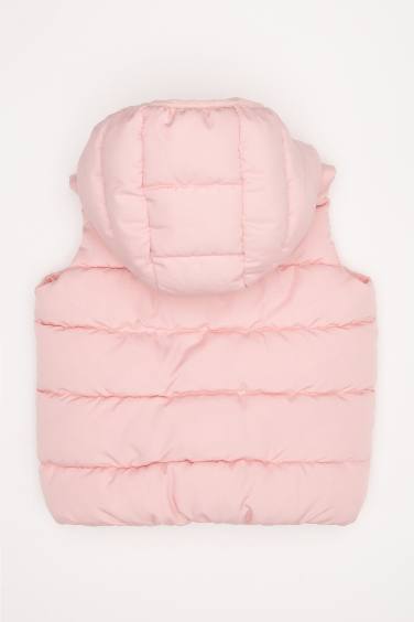 Kız Bebek Su Geçirmez Kapüşonlu Fermuarlı Şişme Yelek