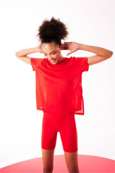 Standard Fit Crew Neck Sports T-Shirt