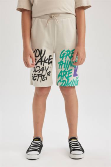 Short Tissu Sweat Fin Ourlet régulier