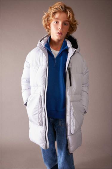 جاكيت دودون ولادي بغطاء للرأس ببطانة صوفية