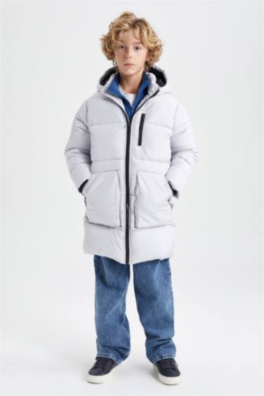 جاكيت دودون ولادي بغطاء للرأس ببطانة صوفية