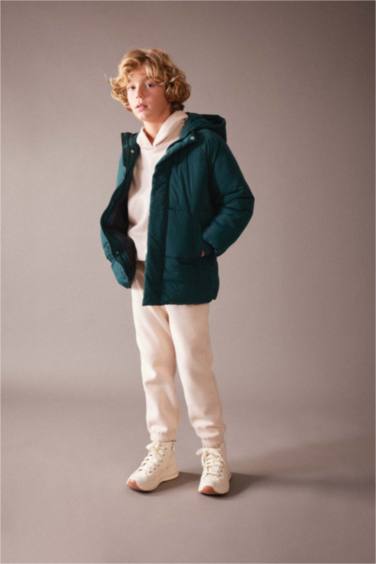 Boy Water Repellent Plush Lining Puffer Jacket