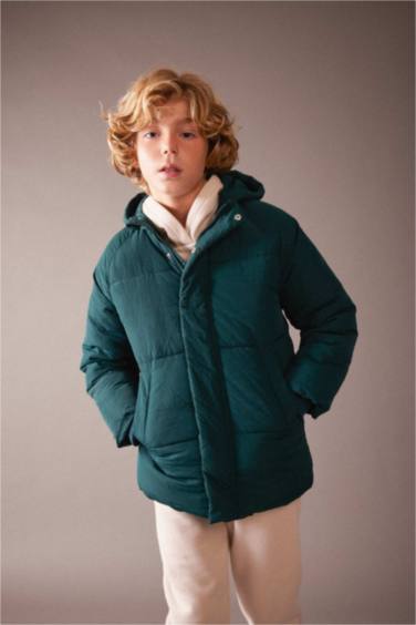 Boy Water Repellent Plush Lining Puffer Jacket