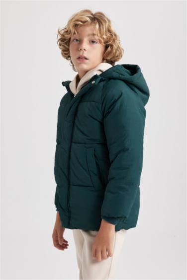 Boy Water Repellent Plush Lining Puffer Jacket