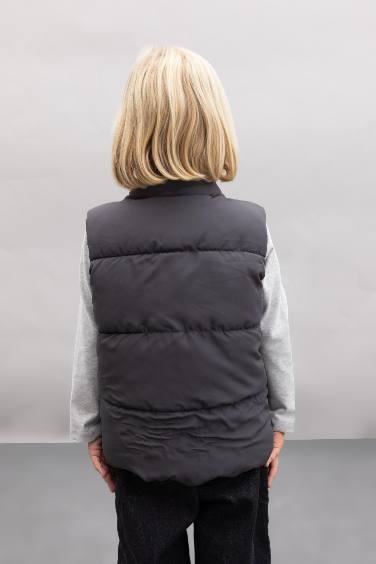 Erkek Bebek Dik Yaka Su Geçirmez Kumaş Çıtçıtlı Şişme Yelek