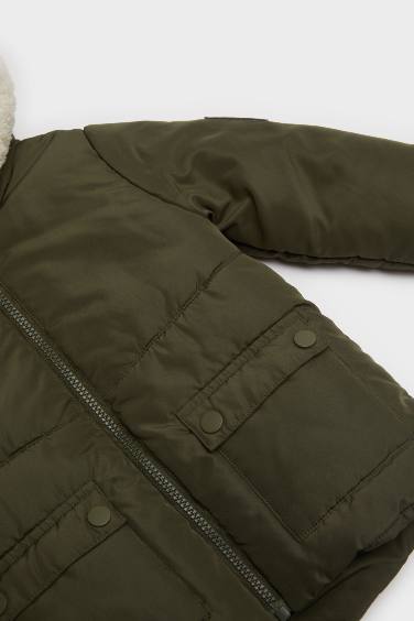 Водонепроницаемая мужская детская куртка с капюшоном и меховой подкладкой на молнии