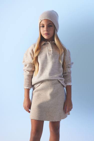 Girl Polo Neck Pullover