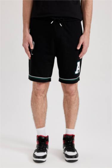 Regular Fit Sweatshirt Fabric Shorts