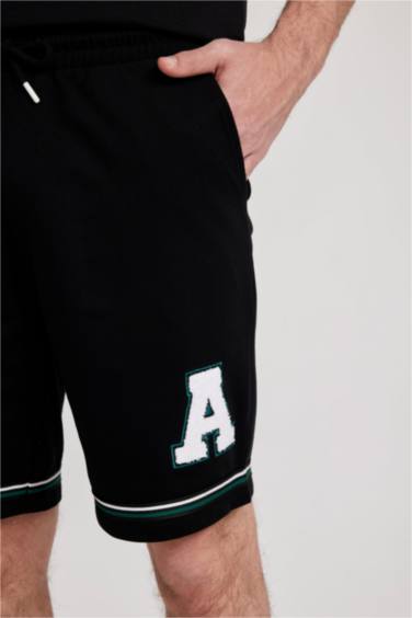 Regular Fit Sweatshirt Fabric Shorts