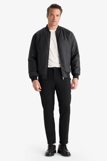 Slim Fit College Collar Waterproof Bomber Jacket