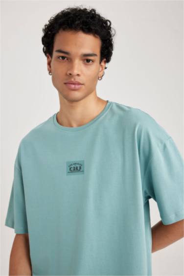 Comfort Fit Crew Neck Printed Short Sleeve T-Shirt