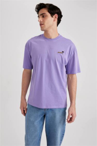 дөңгелек жаға минималл Қысқа жеңді футболка