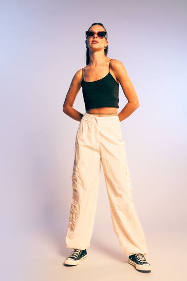 Parachute High Waist Standard Trousers