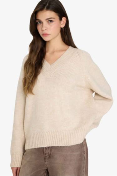 Oversize Fit V-Neck Pullover