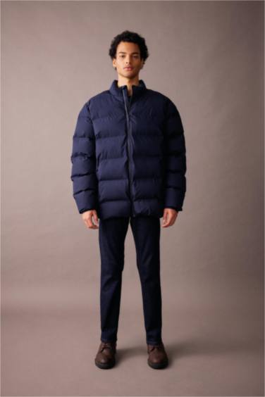 Slim Fit Stand Collar Puffer Jacket