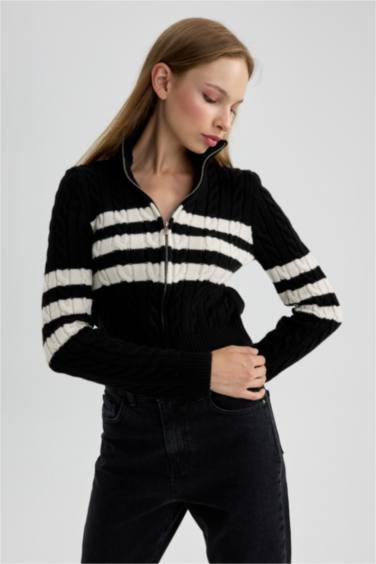 слим пішімі поло жаға Кардиган