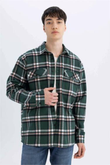 Relax Fit Woodcutter Plaid Long Sleeve Shirt