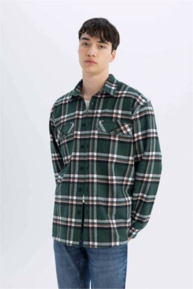 Relax Fit Woodcutter Plaid Long Sleeve Shirt