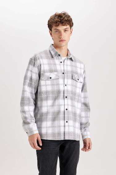 Relax Fit Woodcutter Plaid Long Sleeve Shirt