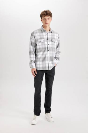 Relax Fit Woodcutter Plaid Long Sleeve Shirt