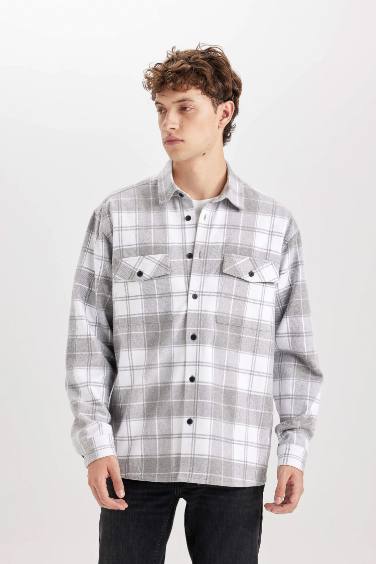 Relax Fit Woodcutter Plaid Long Sleeve Shirt