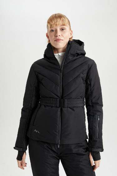 DeFactoFit Water Repellent Slim Fit Hooded Fleece Lined Ski Jacket