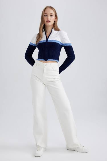 Regular Fit Yarım Balıkçı Yaka Triko Hırka