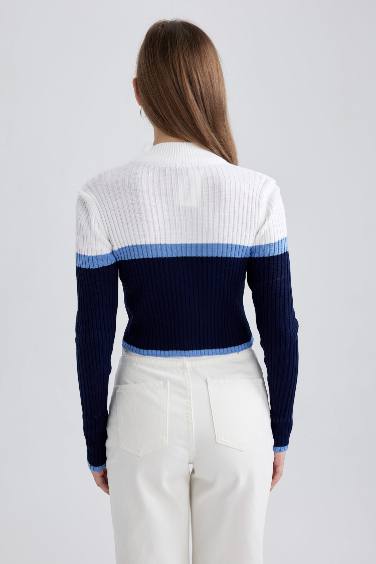 Regular Fit Yarım Balıkçı Yaka Triko Hırka