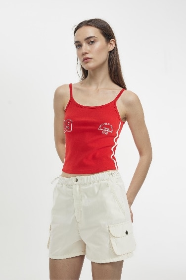 شورت قصير جبردين قصة عادية بخصر عادي