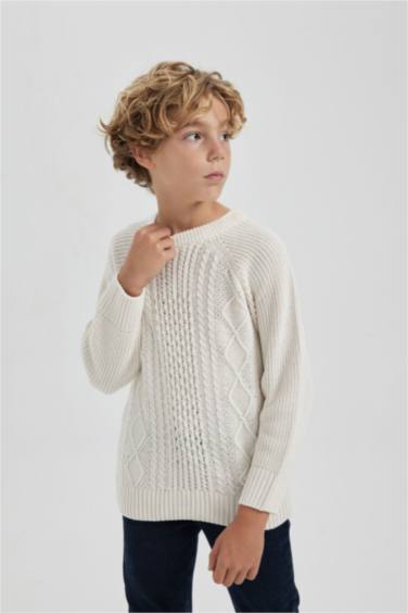 Свитер с круглым вырезом для мальчиков