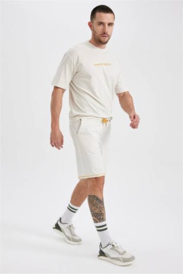 شورت قطن قصير قصة عادية بجيب من بوسطن سيلتكس