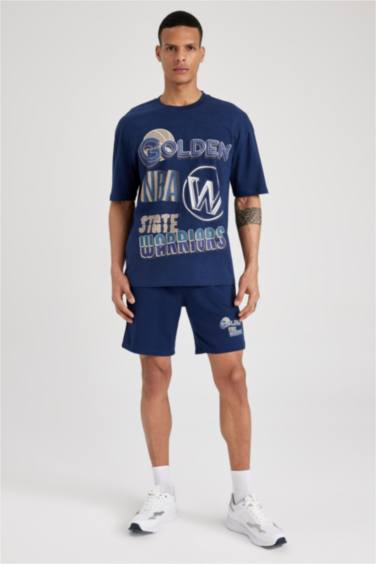 شورت قطن سليم فيت بجيب من غولدن ستيت واريورز