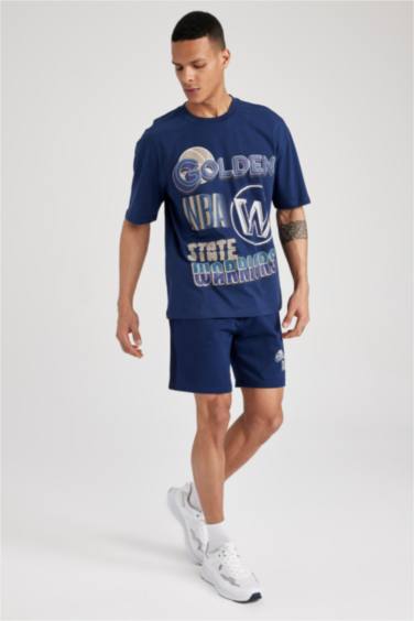 شورت قطن سليم فيت بجيب من غولدن ستيت واريورز